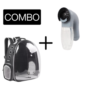 COMBO Maleta para Gato + Peine Aspirador